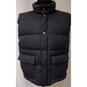 Scandia Woods Medium Navy Blue Full Zip and Snap Down Filled Puffer Vest